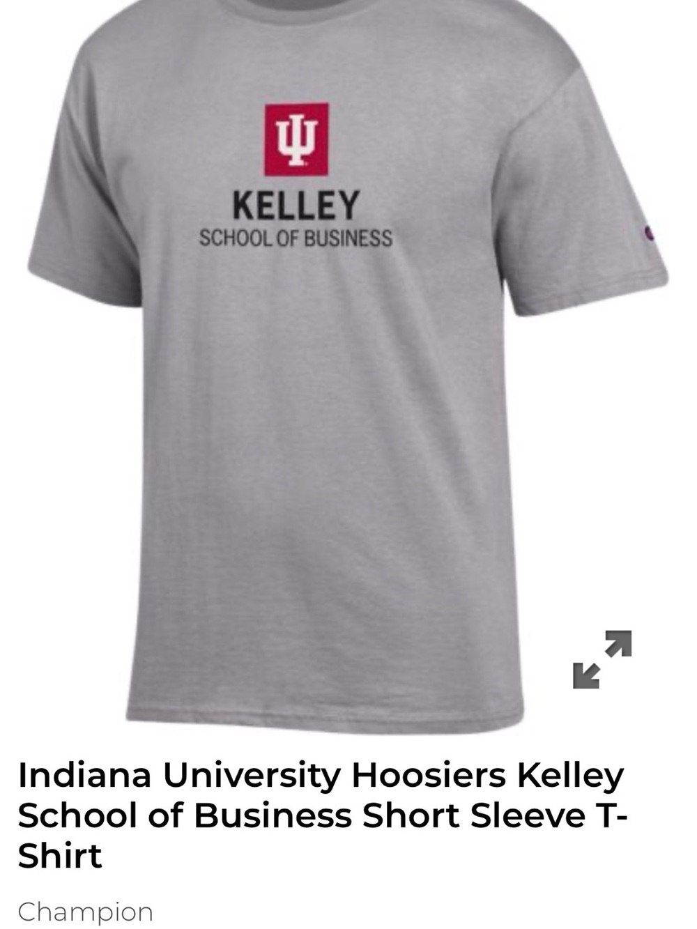 Champion Gray Kelley School of Business Short Sleeve Tee